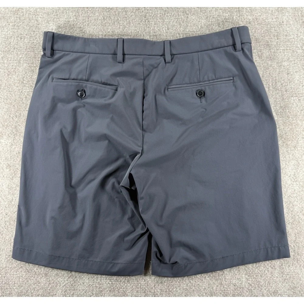 Perry Ellis‎ Men's 34 Gray Golf Shorts Stretch Nylon Blend Chino Performance Fit